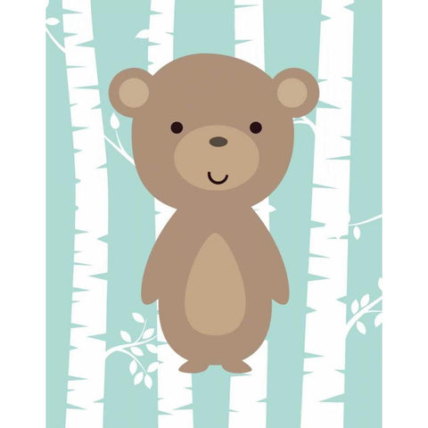 Woodland Birch II Black Modern Wood Framed Art Print by Robinson, Tamara