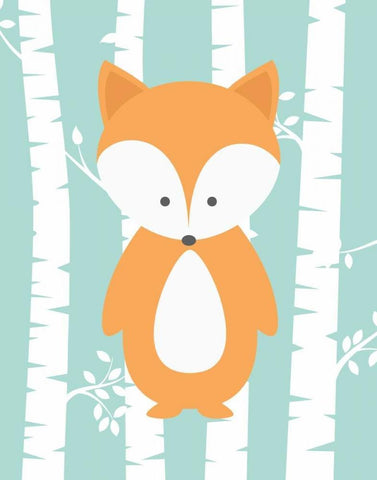 Woodland Birch III White Modern Wood Framed Art Print with Double Matting by Robinson, Tamara