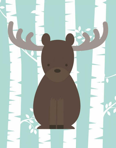 Woodland Birch IV White Modern Wood Framed Art Print with Double Matting by Robinson, Tamara