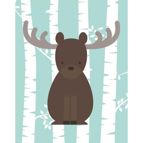 Woodland Birch IV Black Modern Wood Framed Art Print by Robinson, Tamara