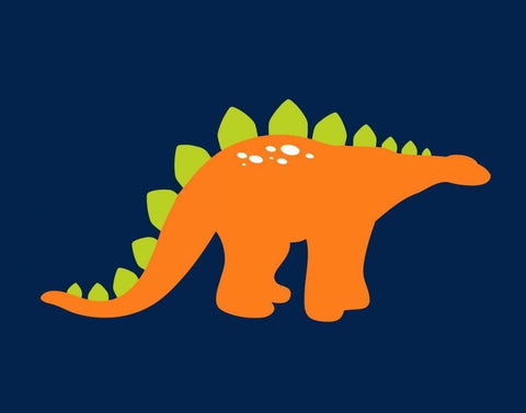 Dino I White Modern Wood Framed Art Print with Double Matting by Robinson, Tamara