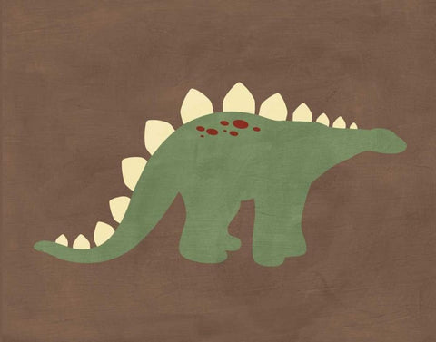 Dino XI White Modern Wood Framed Art Print with Double Matting by Robinson, Tamara