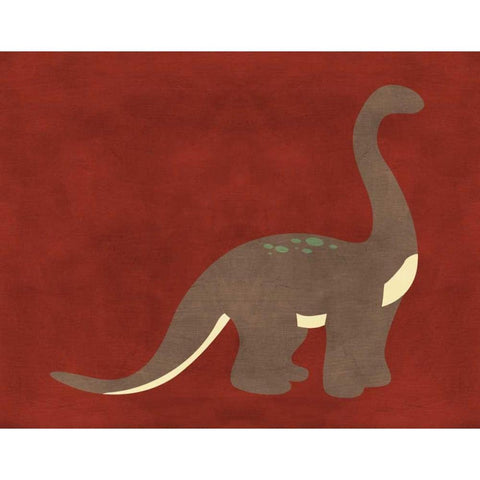 Dino III White Modern Wood Framed Art Print by Robinson, Tamara
