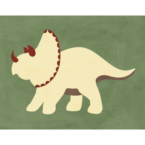 Dino IV White Modern Wood Framed Art Print by Robinson, Tamara