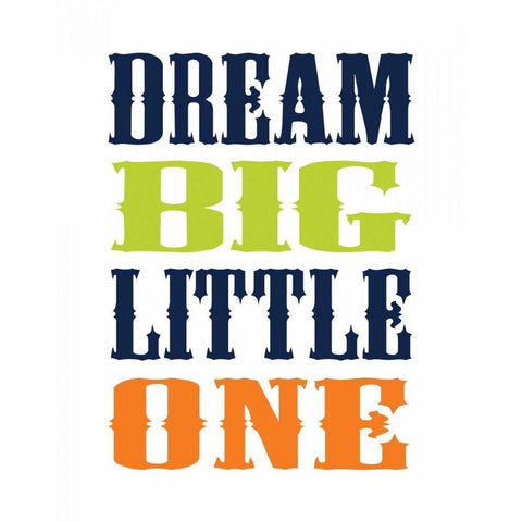 Dino Dream Big White Modern Wood Framed Art Print by Robinson, Tamara