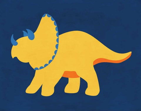 Dino 444 White Modern Wood Framed Art Print with Double Matting by Robinson, Tamara