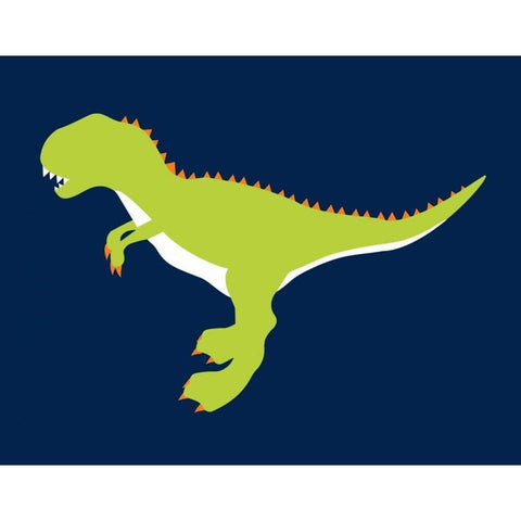 Dino4 White Modern Wood Framed Art Print by Robinson, Tamara