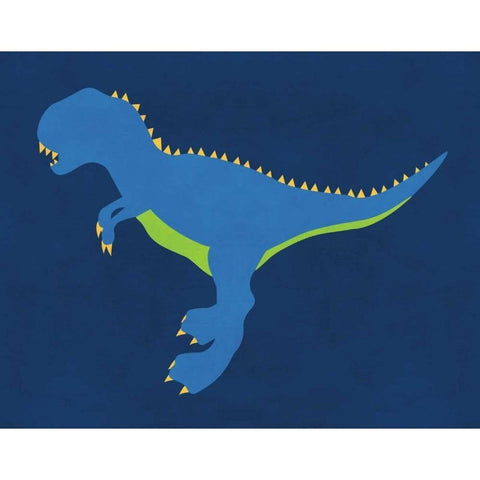 Dino 111 Black Modern Wood Framed Art Print with Double Matting by Robinson, Tamara