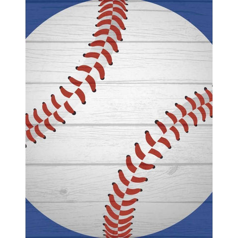 Baseball II White Modern Wood Framed Art Print by Robinson, Tamara