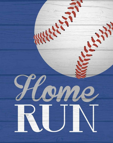 Home Run White Modern Wood Framed Art Print with Double Matting by Robinson, Tamara