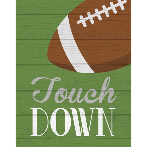 Touchdown Black Modern Wood Framed Art Print with Double Matting by Robinson, Tamara