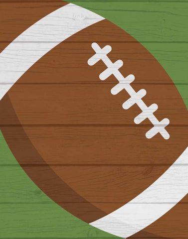 Football II White Modern Wood Framed Art Print with Double Matting by Robinson, Tamara