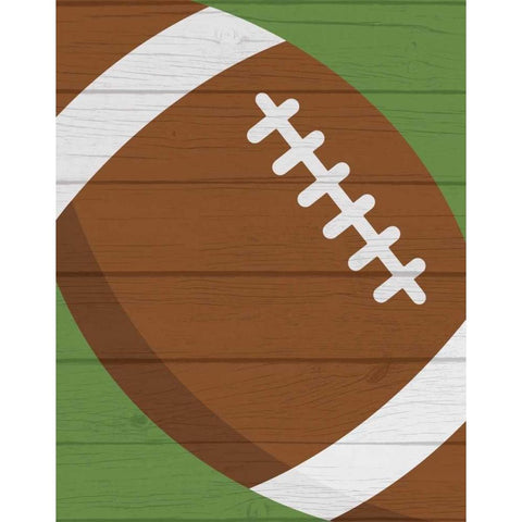 Football II White Modern Wood Framed Art Print by Robinson, Tamara