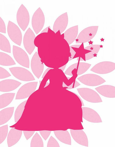 Princess I White Modern Wood Framed Art Print with Double Matting by Robinson, Tamara