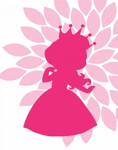 Princess II White Modern Wood Framed Art Print with Double Matting by Robinson, Tamara