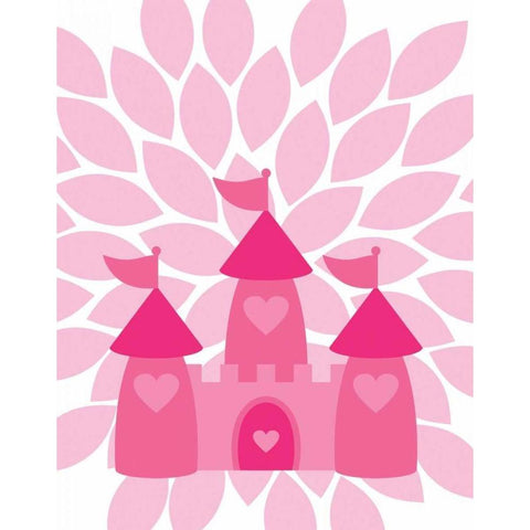 Princess Castle Gold Ornate Wood Framed Art Print with Double Matting by Robinson, Tamara