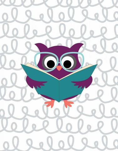 Owl I Black Ornate Wood Framed Art Print with Double Matting by Robinson, Tamara