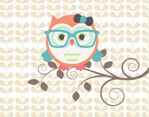 Owls 2A Black Ornate Wood Framed Art Print with Double Matting by Robinson, Tamara