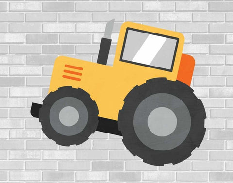 Construction I White Modern Wood Framed Art Print with Double Matting by Robinson, Tamara