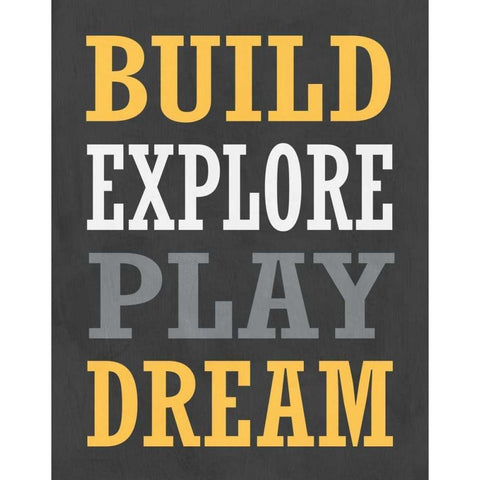 Construction V Gold Ornate Wood Framed Art Print with Double Matting by Robinson, Tamara