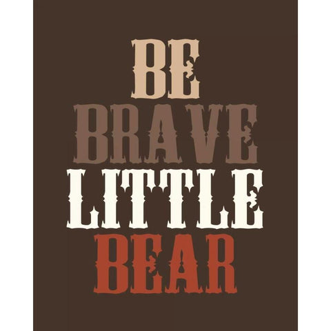 Be Brave Black Modern Wood Framed Art Print with Double Matting by Robinson, Tamara