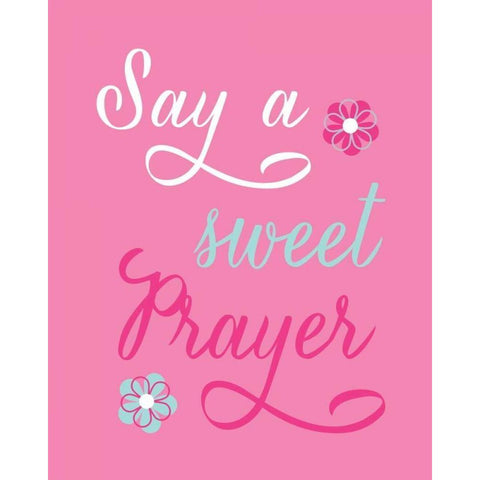 Say a Sweet Prayer Black Modern Wood Framed Art Print with Double Matting by Robinson, Tamara