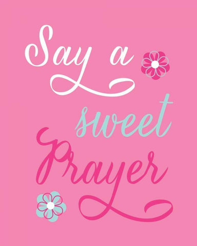 Say a Sweet Prayer Black Ornate Wood Framed Art Print with Double Matting by Robinson, Tamara