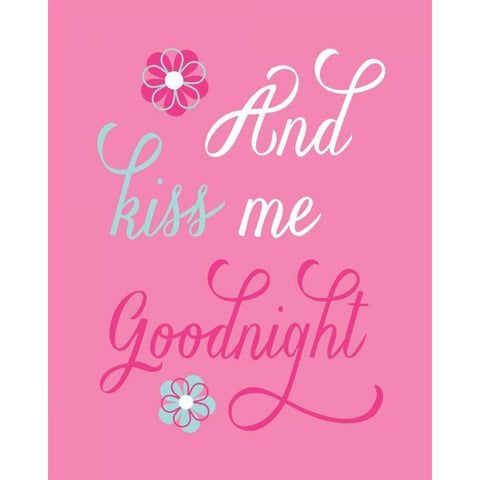 And Kiss Me Goodnight Black Modern Wood Framed Art Print by Robinson, Tamara