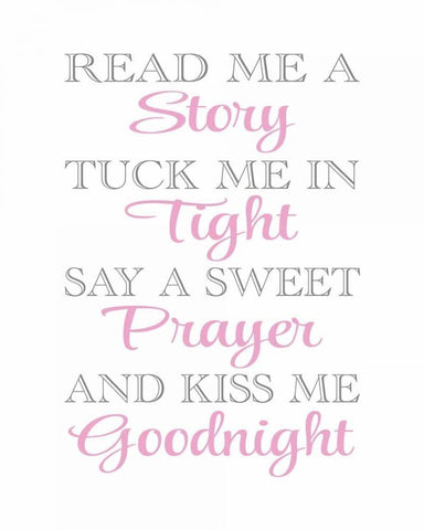 Read Me a Story White Modern Wood Framed Art Print with Double Matting by Robinson, Tamara