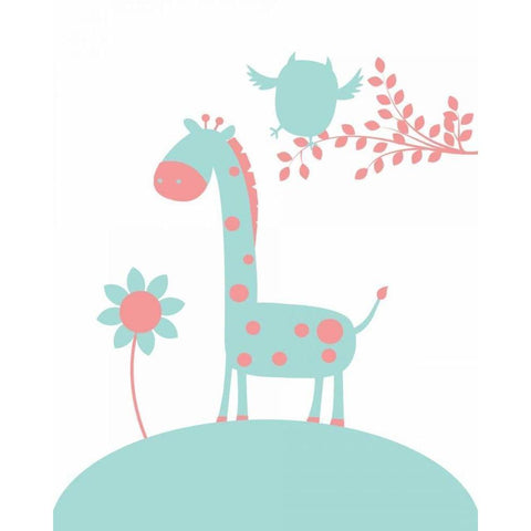 Giraffe Black Modern Wood Framed Art Print by Robinson, Tamara