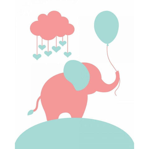 Elephant White Modern Wood Framed Art Print by Robinson, Tamara