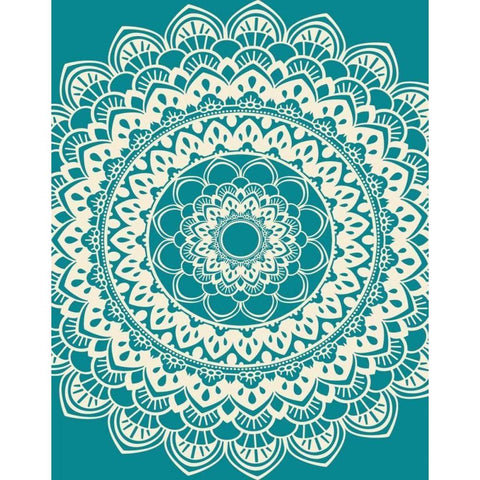 Mandala VII White Modern Wood Framed Art Print by Robinson, Tamara