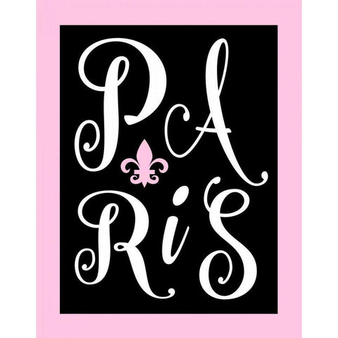 Paris Black Modern Wood Framed Art Print by Robinson, Tamara