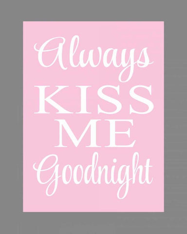 Always Kiss Me Goodnight Black Ornate Wood Framed Art Print with Double Matting by Robinson, Tamara