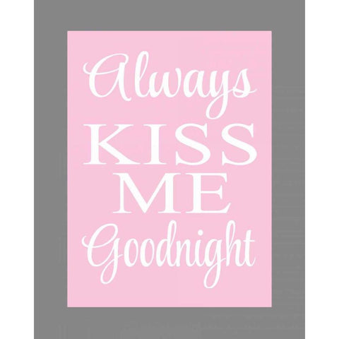 Always Kiss Me Goodnight Black Modern Wood Framed Art Print by Robinson, Tamara