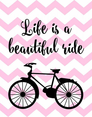 Bicycle Quote Black Ornate Wood Framed Art Print with Double Matting by Robinson, Tamara