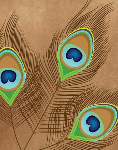 Peacock Feather II Black Ornate Wood Framed Art Print with Double Matting by Robinson, Tamara