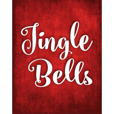 Jingle Bells Black Modern Wood Framed Art Print with Double Matting by Robinson, Tamara