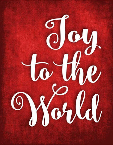 Joy to the World White Modern Wood Framed Art Print with Double Matting by Robinson, Tamara