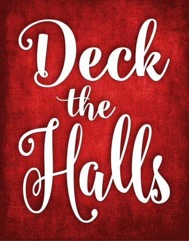 Deck the Halls Black Ornate Wood Framed Art Print with Double Matting by Robinson, Tamara