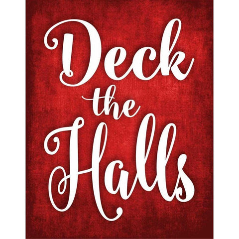 Deck the Halls Black Modern Wood Framed Art Print by Robinson, Tamara
