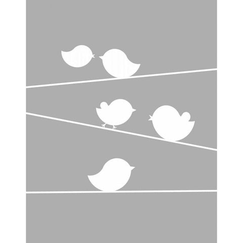 Bird on a Wife II Black Modern Wood Framed Art Print by Robinson, Tamara