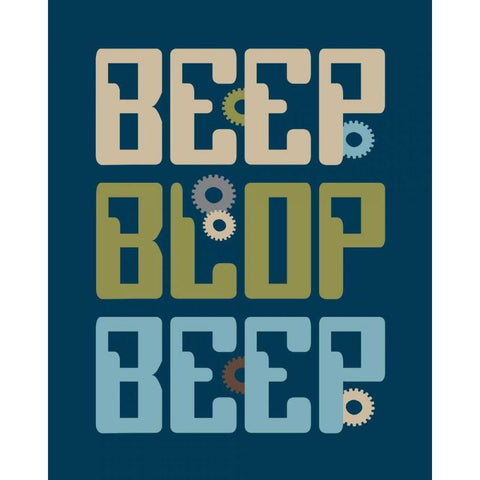 Robot Quote Black Modern Wood Framed Art Print by Robinson, Tamara