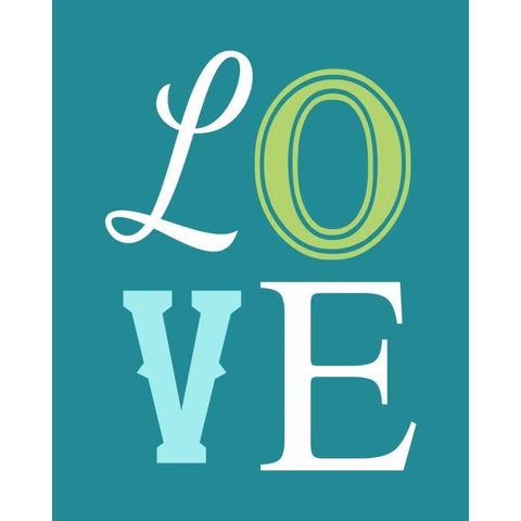 Love Black Modern Wood Framed Art Print with Double Matting by Robinson, Tamara