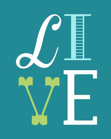 Live White Modern Wood Framed Art Print with Double Matting by Robinson, Tamara