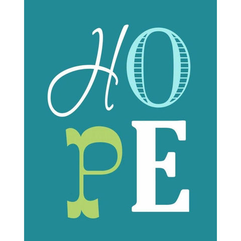 Hope Black Modern Wood Framed Art Print with Double Matting by Robinson, Tamara