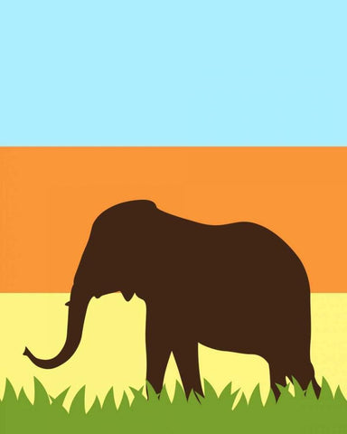 Safari III White Modern Wood Framed Art Print with Double Matting by Robinson, Tamara