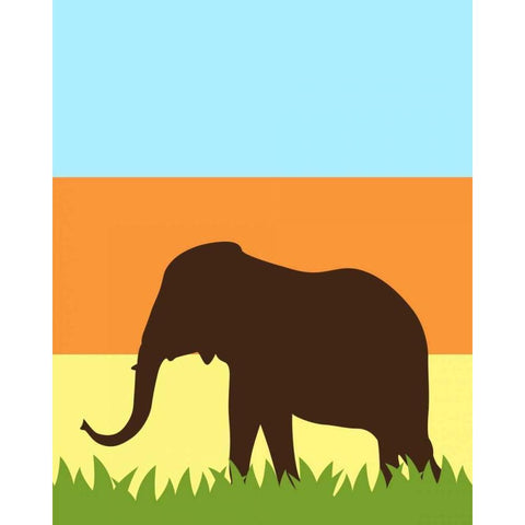 Safari III Gold Ornate Wood Framed Art Print with Double Matting by Robinson, Tamara