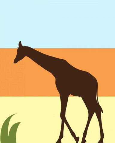 Safari IV Black Ornate Wood Framed Art Print with Double Matting by Robinson, Tamara