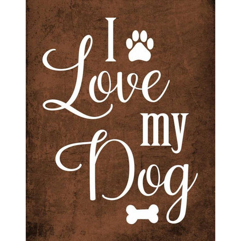 Dog Love II Black Modern Wood Framed Art Print with Double Matting by Robinson, Tamara